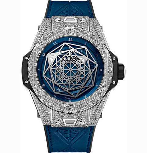 Hublot ウブロスーパーコピー ビッグバン ワンクリック サンブルー キングゴールド パヴェ 415.NX.7179.VR.1704.MXM18